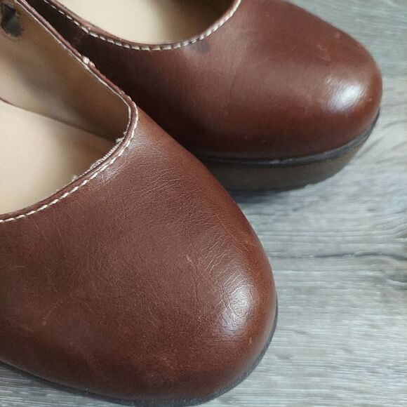 Unionbay Vintage Y2K Mary Janes Brown Platform Heels Tear Drop 10 - Picture 10 of 10